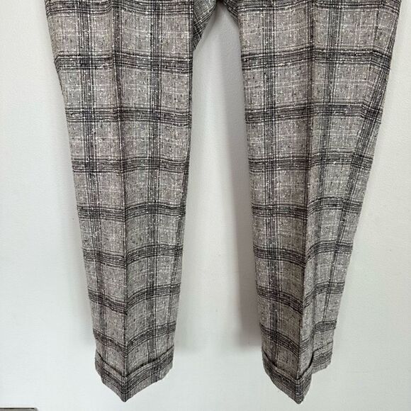 Suitsupply Men’s Textured Linen Blend Havana FL Cream Grey Black Check Windowpan - Picture 15 of 16